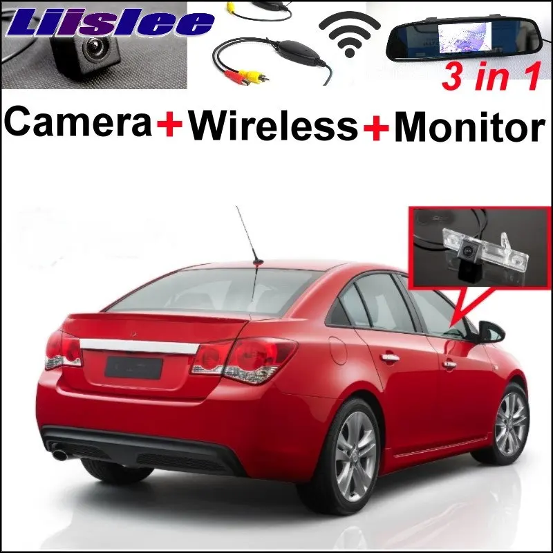 

Liilsee 3in1 Special Camera + Wireless Receiver + Mirror Monitor EASY DIY Parking System For Chevy Chevrolet Cruze Holden Cruze
