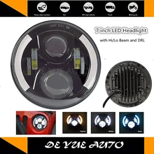 Одна пара круглых 7 дюймов 50 Вт светодиодные фары для wrangler TJ LJ JK, CJ-7, CJ-8 скремблер