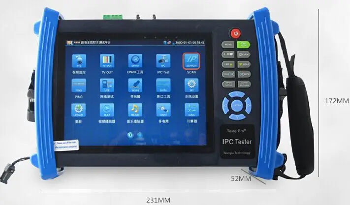 7 Inch Analog AHD SDI TVI CVI CCTV tester monitor TESTER IPC8600MOVTADHS