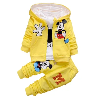 

Boys Girls Sport Suit 1-4Y Baby Kids Minnie Mickey Clothes Children Kids Cartoon Long Sleeve T Shirt Trousers Pants Clothing