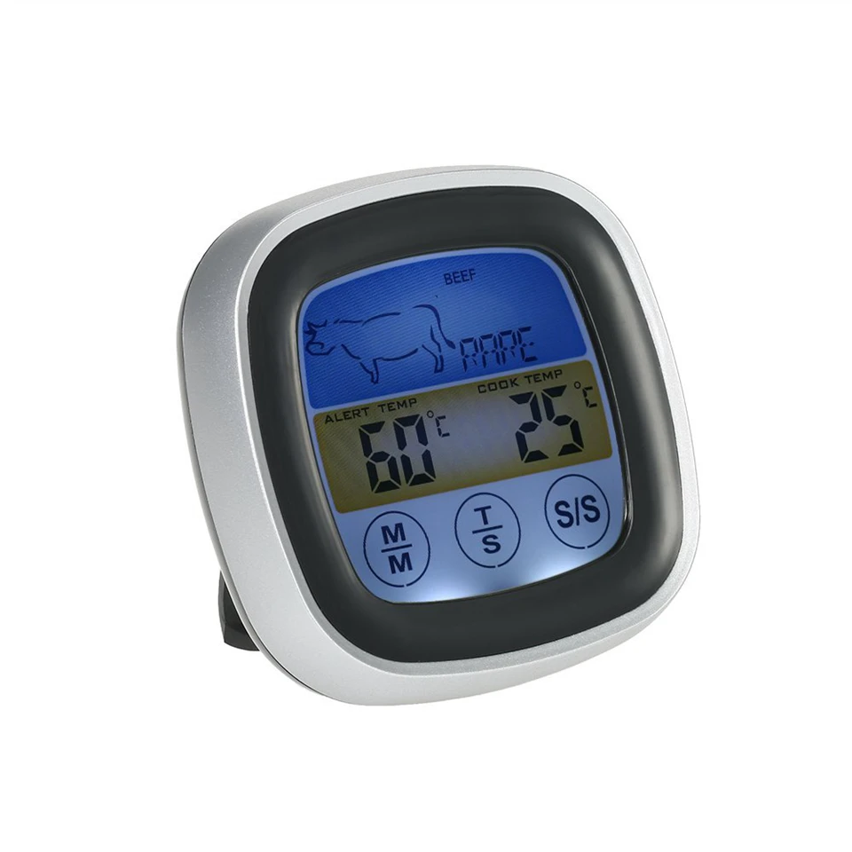 MOSEKO цифровая красочная печь с сенсорным экраном термометр мгновенное чтение зонд приготовление пищи барбекю Кухонный Термометр с таймером оповещения