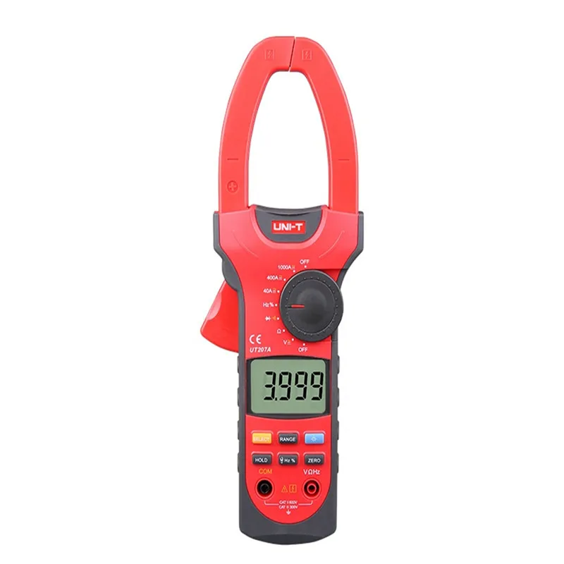 

UNI-T UT207A Digital Clamp Meter True-RMS Auto Range Clamp Meter 1000A Voltage ac dc current clamp meter multimeter clamp meter