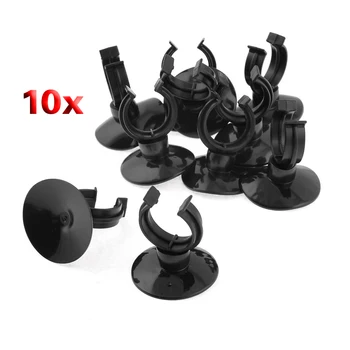 

New 10 Pcs Black Suction Cup Holder 20mm Dia Tube Airline for Aquarium