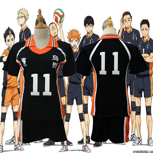 9 видов стилей Haikyu! Haikyuu Cosplay Костюм Karasuno Koukou средней школы волейбольный клуб Хината Shoyo спортивная рубашка майки