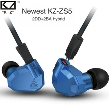 Cheap price NEWEST 2017 KZ ZS5 Quad Driver High Fidelity Extra Bass In-Ear Earphones with Microphone KZ Monitor Earphones Earplug Headset