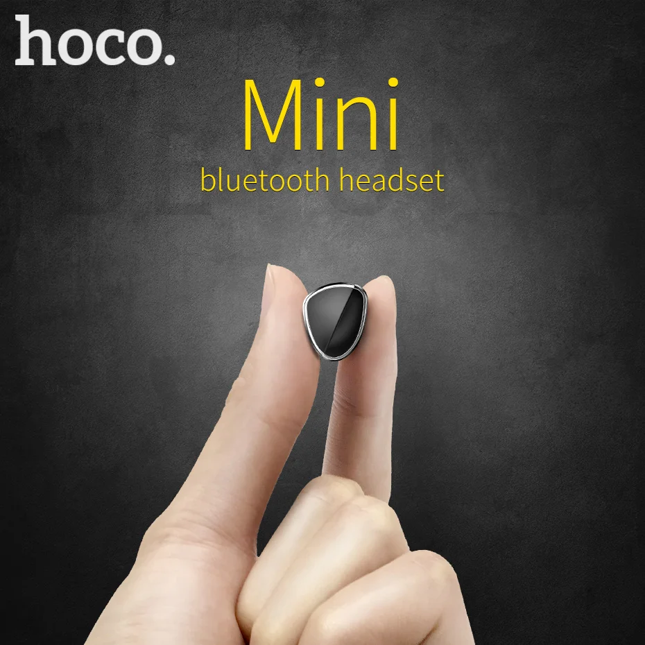 HOCO Invisible Sluchátka Sluchátka Bluetooth sluchátka do uší Handsfree mini bezdrátová sluchátka s mikrofonem pro iPhone Xiaomi
