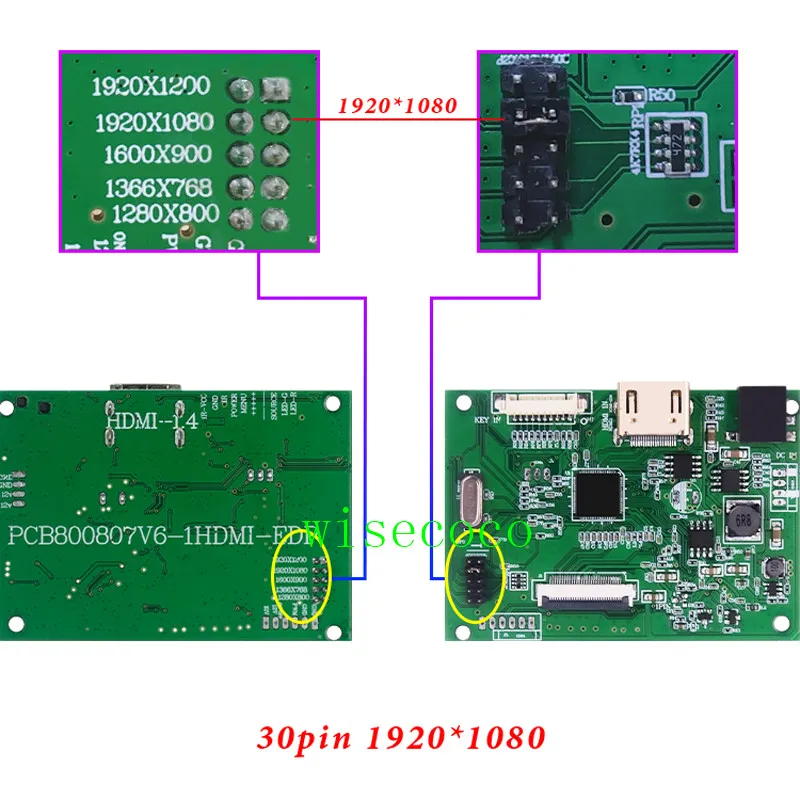 HDMI EDP ЖК-контроллер 30pin плата универсальная поддержка 1280*800 1920*1200 1920*1080 1600*900 1366*768 дисплей для Raspberry Pi