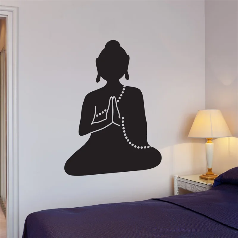 Wall Decal Buddha Meditation Buddhist Monk Yoga Vinyl Stickers