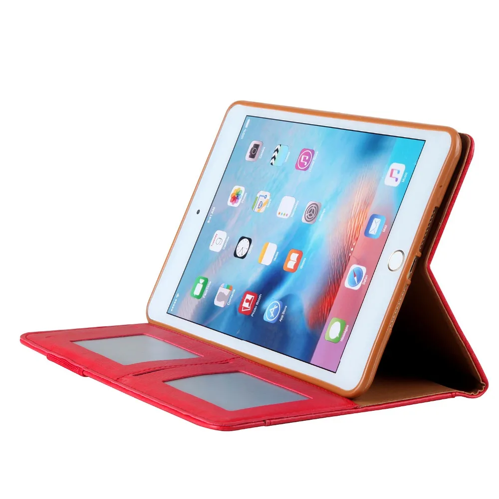 BuzzLee для Apple iPad Air/5 Роскошный винтажный PU кожаный чехол умный флип полный защитный чехол с слотами для карт