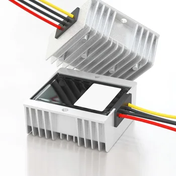 

Power Supply Converter DC/DC Step-down 10-36V to 24V 8A Waterproof Control Car Module Low Heat Auto Protection Size 74*74*32mm