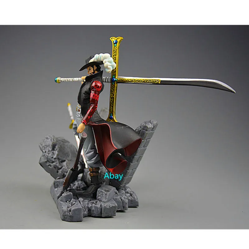 6 One Piece Dracule Mihawk The World S First Sword Model Doll With Sword Seven Wu Hai Eagle Eye Pvc Action Figure Toy Box H163 Action Figures Aliexpress - roblox white sword cane toy