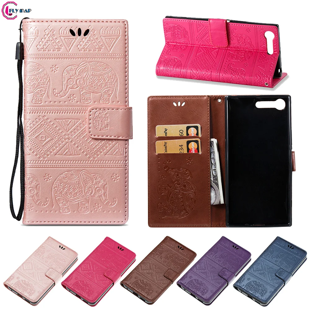 Elephant Coque For Sony Xperia XZ Premium Dual case Retro Flip Wallet PU leather Cover For Sony Maple XZPremium SO-04J PF11 Bag
