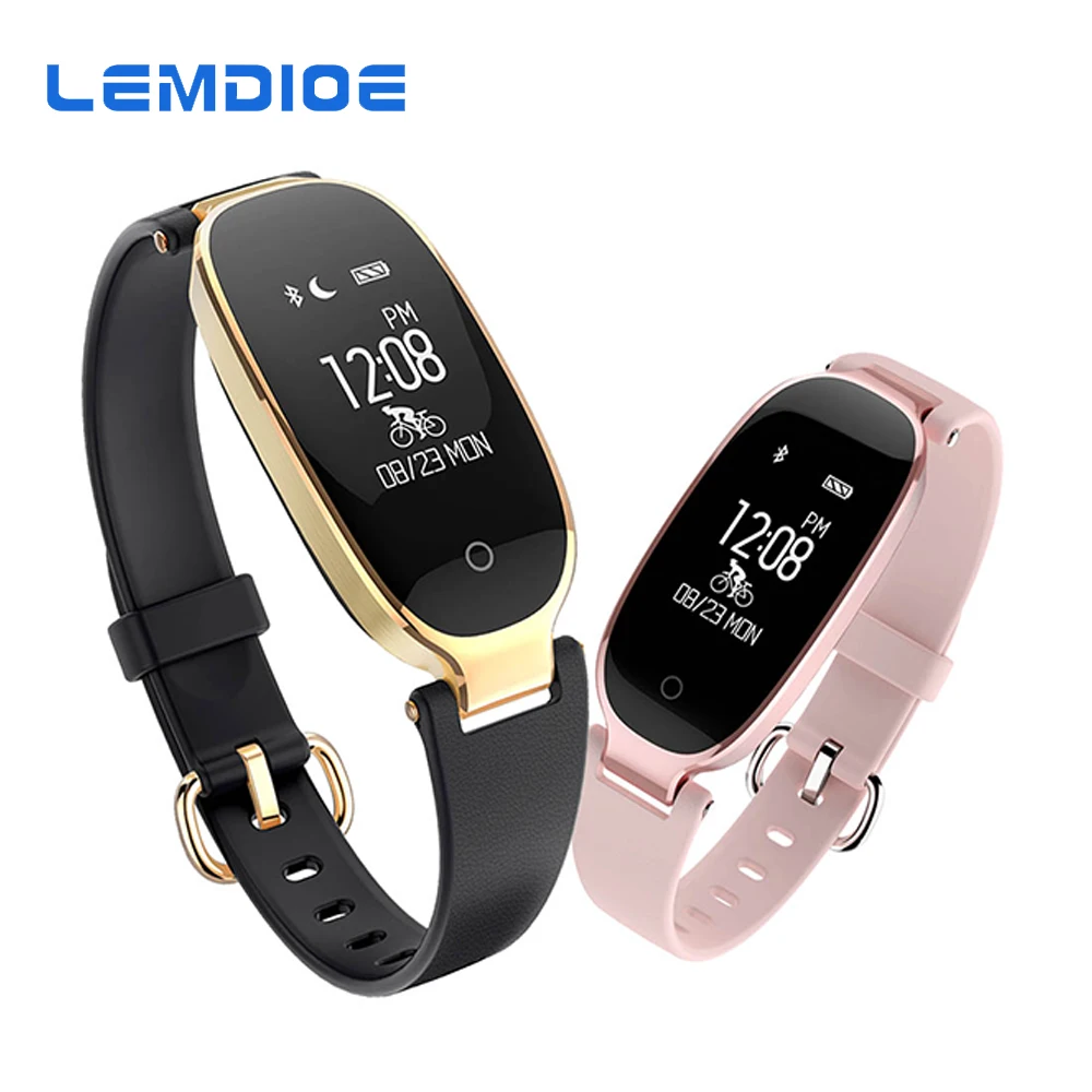 

LEMDIOE Fitness Bracelet S3 Women Ladies Fashion Bluetooth Smart Bracelet Waterproof Heart Rate Monitor Fitness Tracker