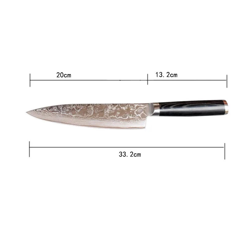 FINDKING набор дамасских ножей 8 дюймов нож шеф-повара 7,5 дюймов santoku 5 дюймов Универсальный 3," нож для очистки овощей