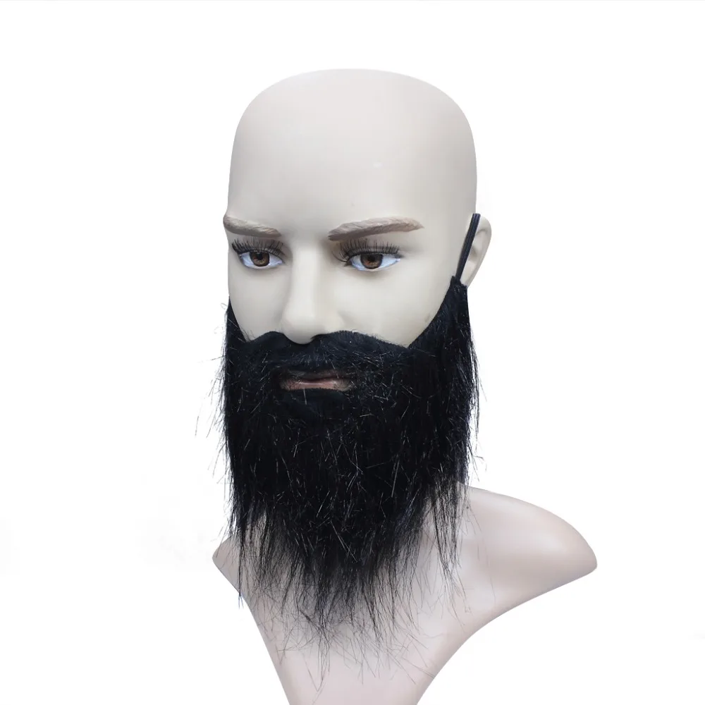 

2PCS X Fun Fake Facial Hair Beard Moustache Party Costume Accessory Elastic Band Wearable