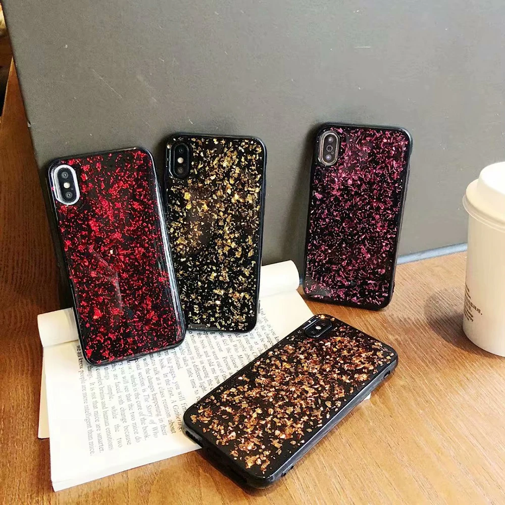 Роскошный Модный Блестящий блестящий чехол для iPhone 7 8 6 6S Plus задняя крышка X XR XS Max