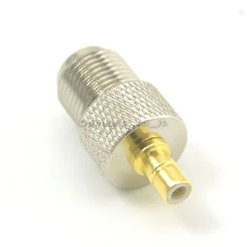 

100 Pieces SMB-F Adapter SMB Male to F Female Connector Adapter Straight Nickelplated Connector