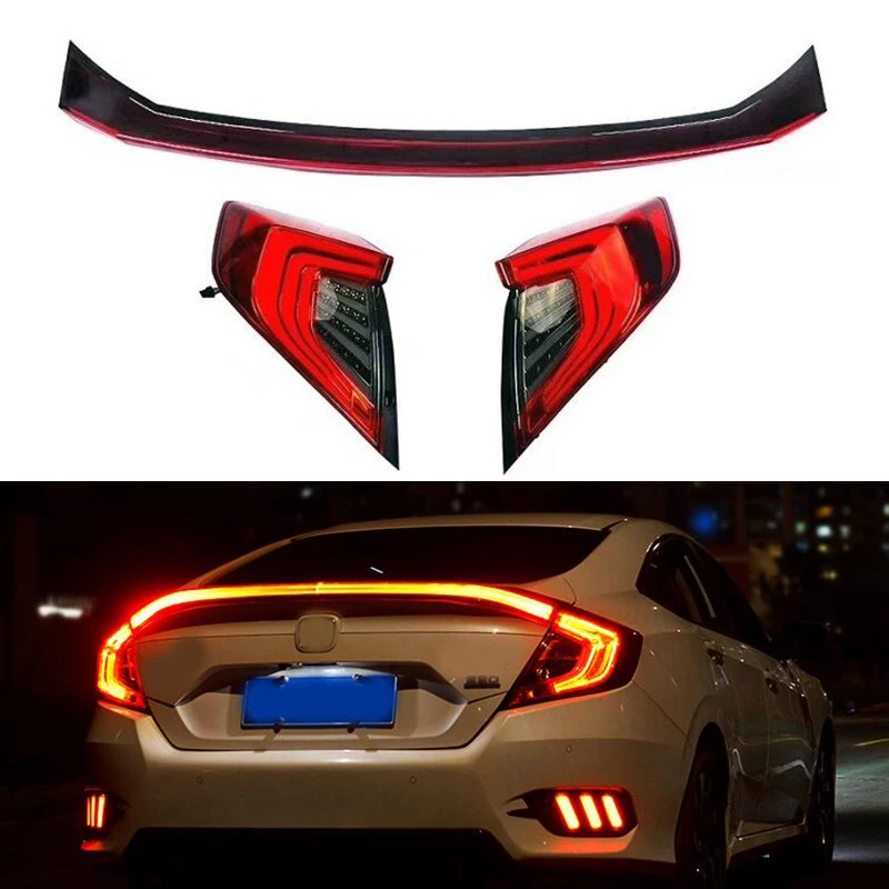 

Car Styling Tail Lamp LED Tail Light LED Signal LED DRL Stop Rear Lamp Accessories For Honda Civic Tail Lights Civic 2016 2017