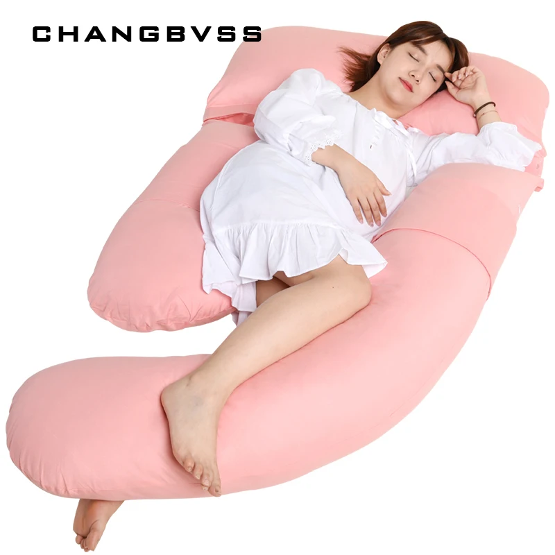 U-образная большая Подушка для беременных женщин, боковая подушка для сна, защита талии, живота, подушки для беременных, кормящих грудью, поддержка ног