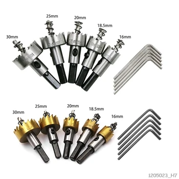 

5pcs HSS Drill Bit Saw Set Metal Wood Drilling Hole Cut Tool For Installing Lock