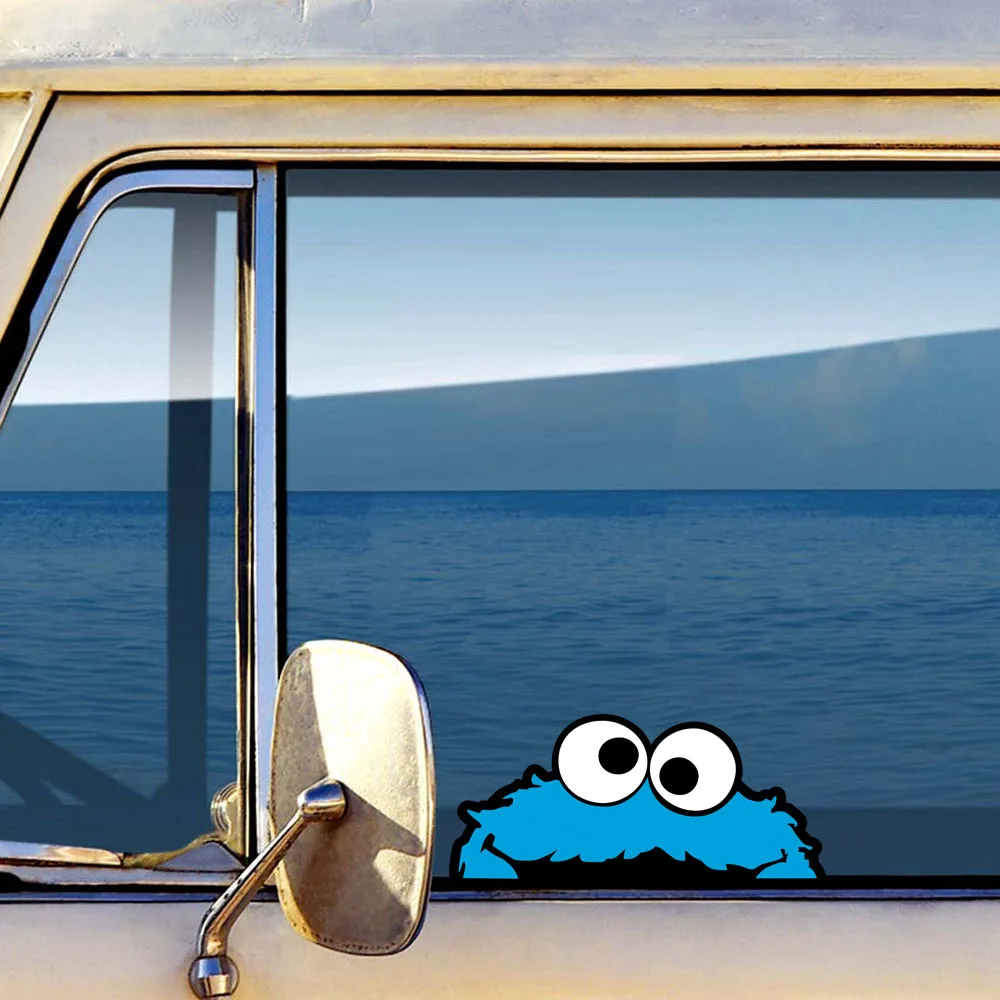 Peeping Cookie Monster полноцветная виниловая наклейка на стену цветная художественная