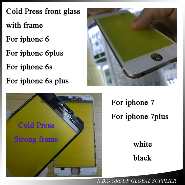 Переднее стекло с рамкой для экрана iPhone 7 7plus внешняя сенсорная панель 6s 6 plus |