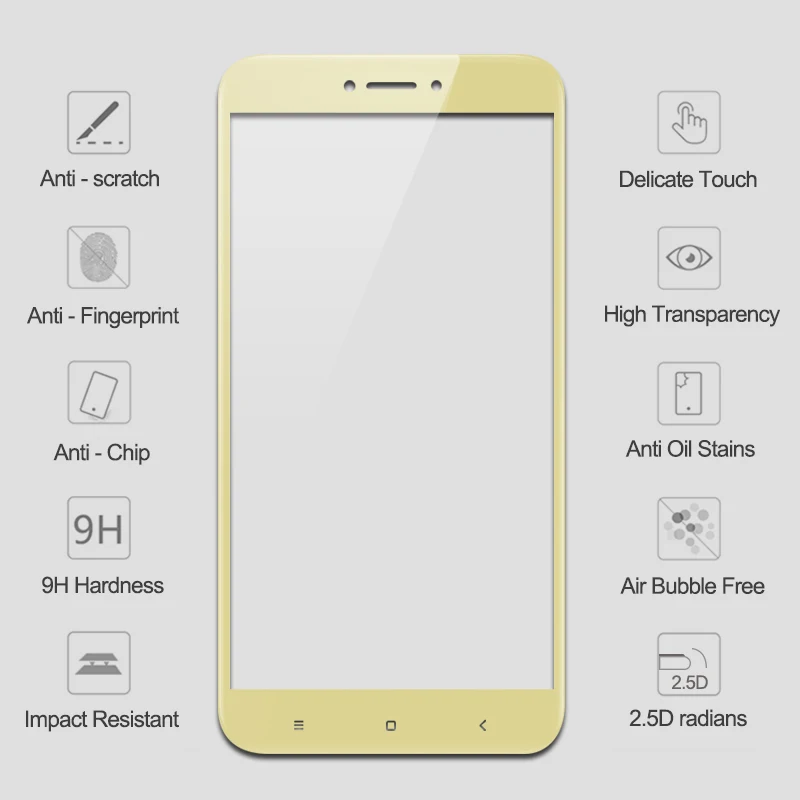 HOPELF полное покрытие закаленное стекло для Xiaomi Redmi 4X защита экрана 9H 2.5D Защитное стекло для Xiaomi Redmi 4X Стекло