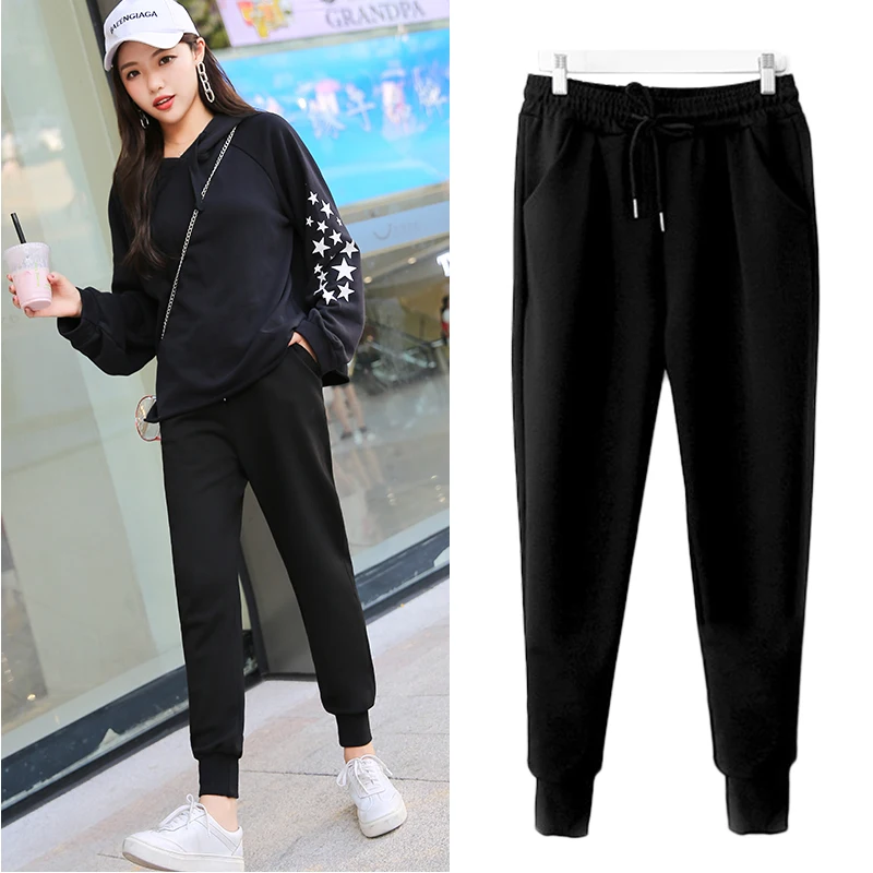 black jogger pants outfit womens