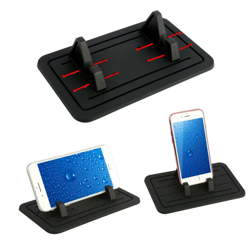 

Non-slip Silicone Pad Universal Phone Holder Stand Adjsutable Car Dashboard Mat Cell Phone Holder Cradle Dock For Phone Hot Sale