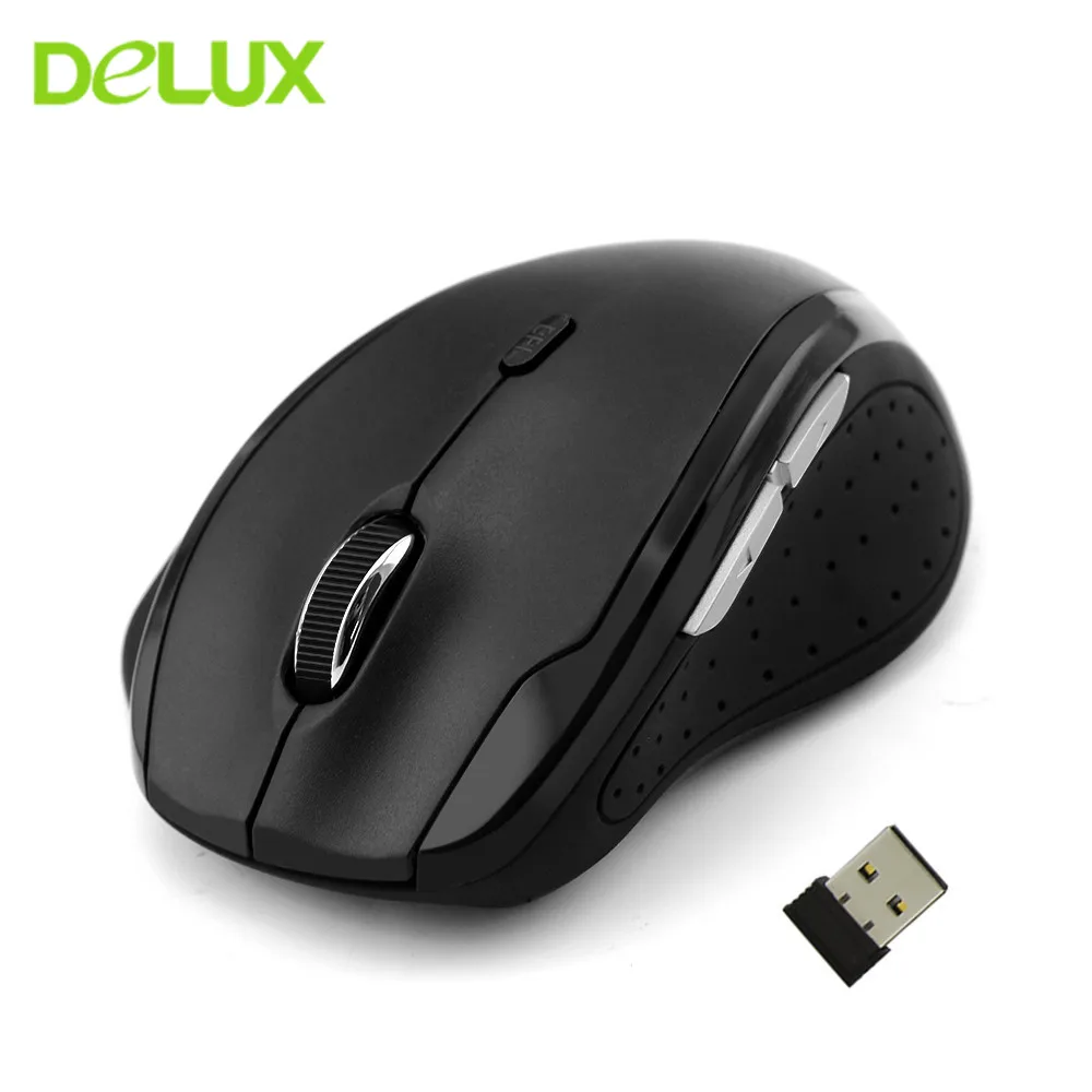 

Delux M620GX Ergonomic Wireless Mouse 800/1200/1600/2400DPI USB Optical Gaming Mice with Wrist Rest Mousepad for PC Gamer Mause