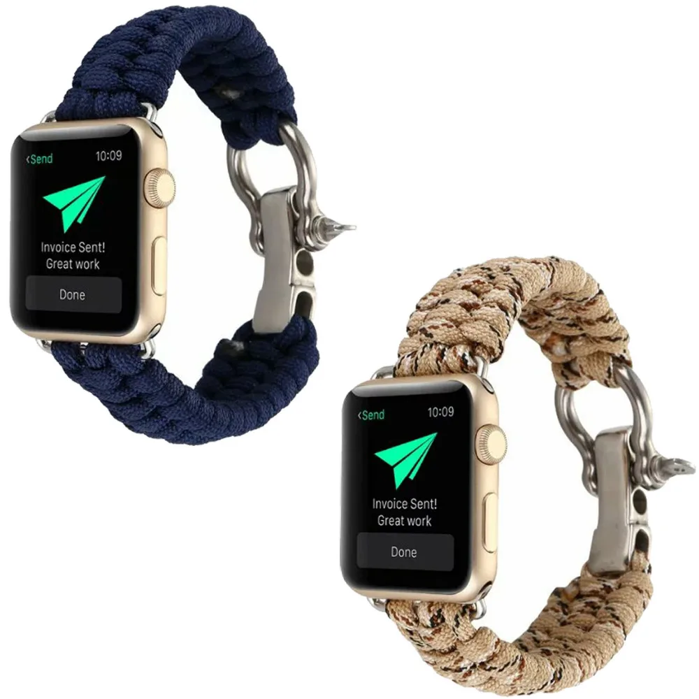 

Woven Nylon Strap for Apple Watch 4 Band 44mm 40mm iwatch series 3 2 1 42mm 38mm Wrist bracelet Watchband smartwatch Accessories