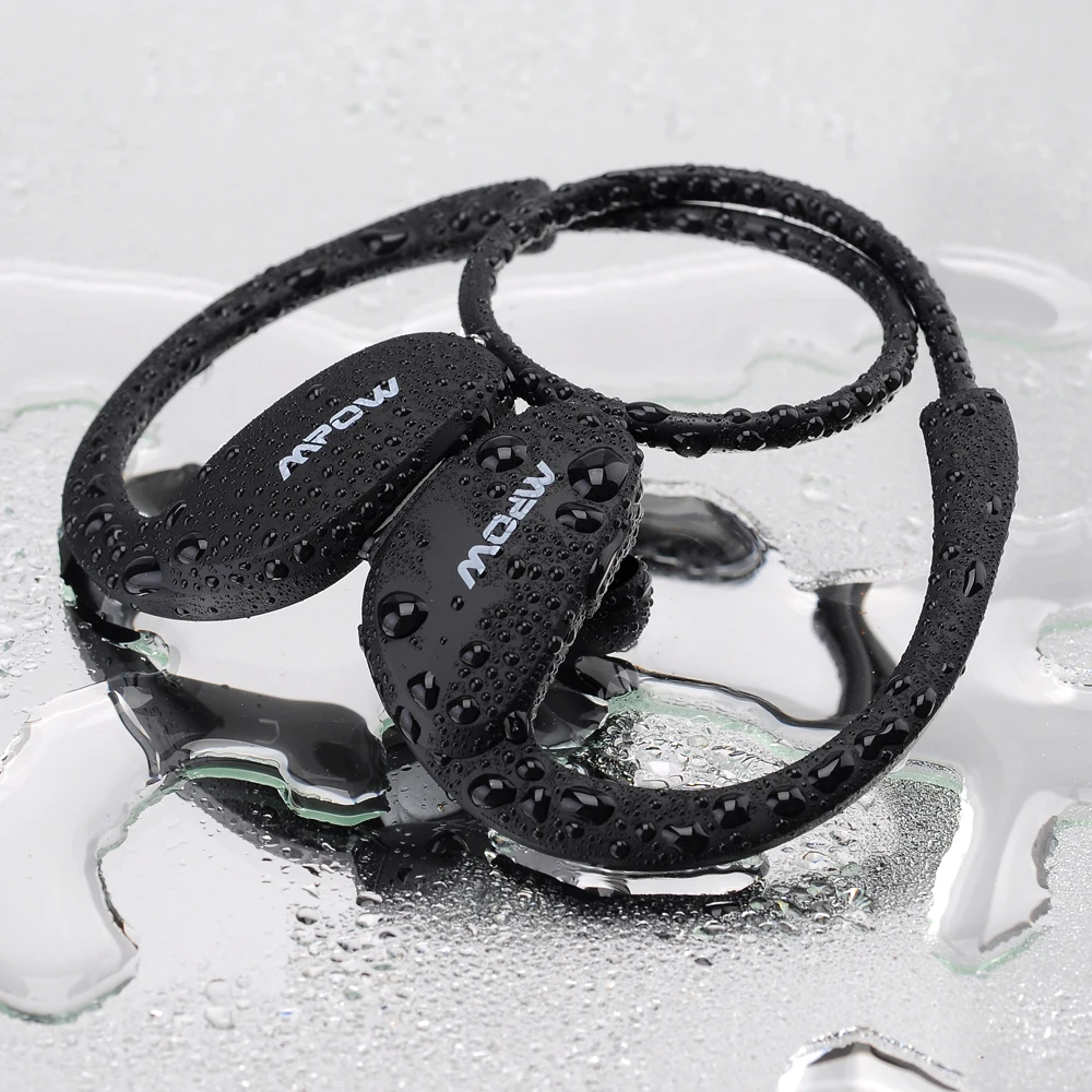 Mpow MBH6 Cheetah 4.1 Bluetooth Headset Headphones Wireless Headphone Microphone AptX Sport Earphone for iPhone Android Phone