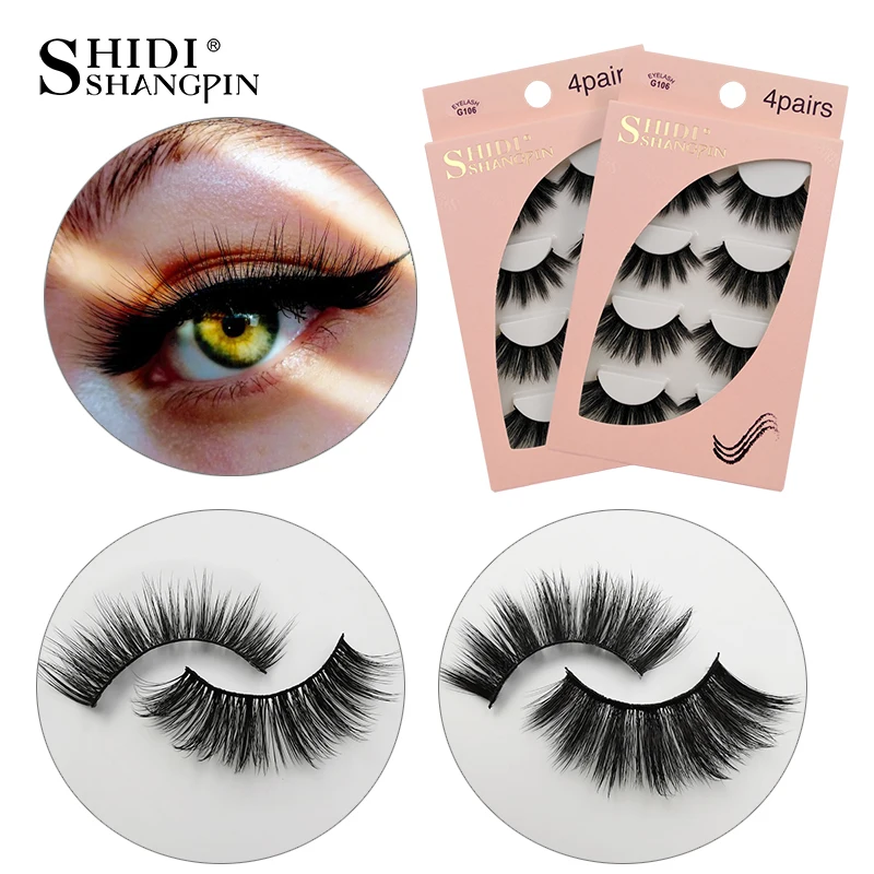 

SHIDISHANGPIN Eyelashes Natural 3d Mink Lashes Volume False Eyelashes Makeup Eye Lashes Eyelash Extension Maquiagem faux cils