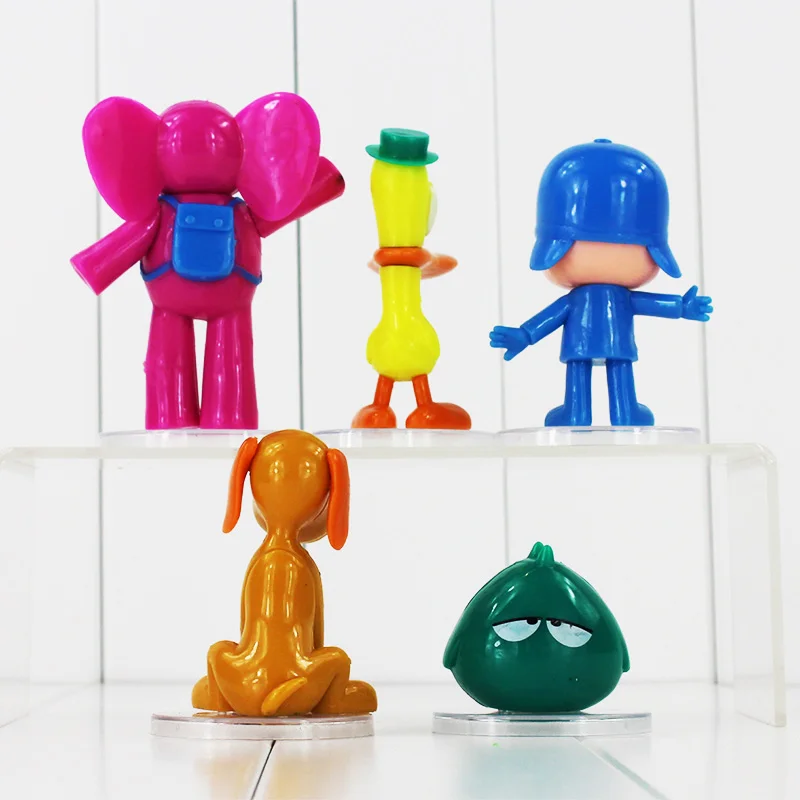 5 шт./лот фигурки Pocoyo из Западного мультфильма игрушки утка пэто слон Нелли собака