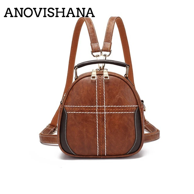 

ANOVISHANA New Arrival Cartoon pendant New Small Round zipper Delicate Bag Mini backpack Shoulder Bag
