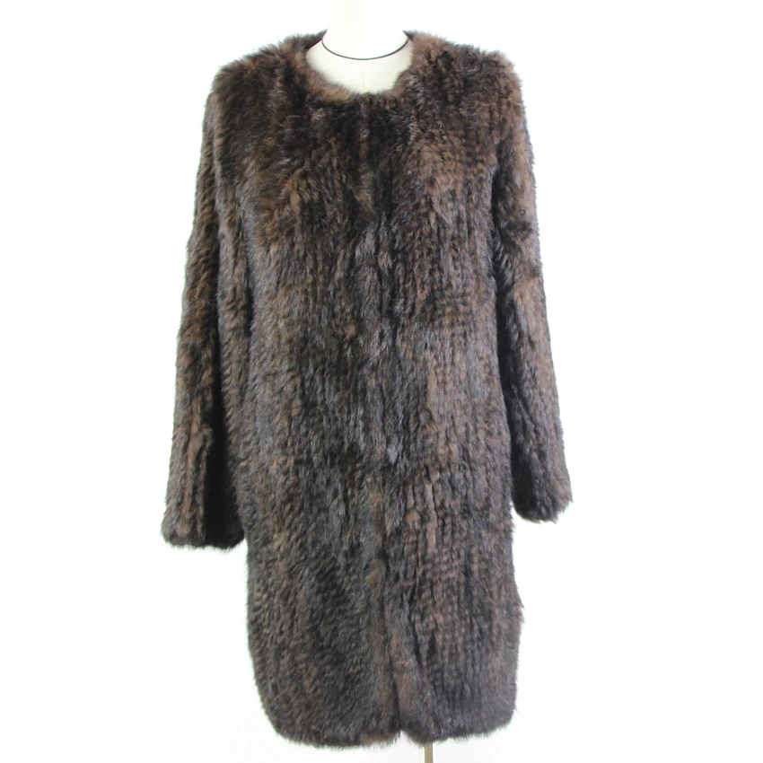 Knitted Real Fur Coat For Women 2018 Winter Loose Russia Womens Rabbit Natural Fur Jackets Fashion Genuine Fur With long Sleeve Knitted Real Fur Coat For Women 2018 Winter Loose Russia Womens Rabbit Natural Fur Jackets Fashion Genuine Fur With long Sleeve