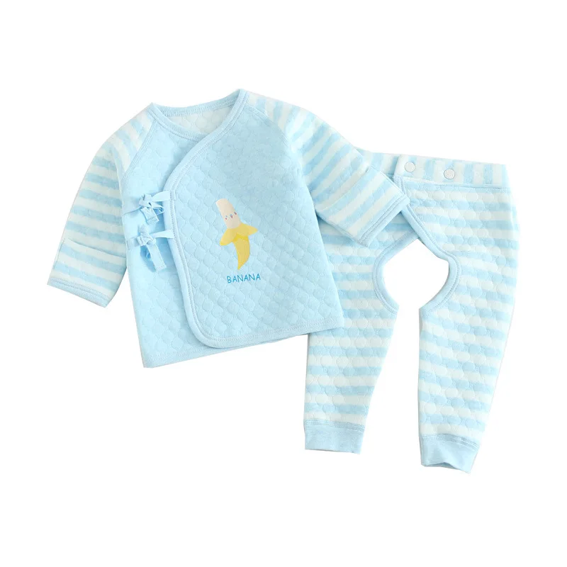 

Warm Cartoon stripe Baby Boys Girls Clothes Cotton Baby's Sets HL501-HL507