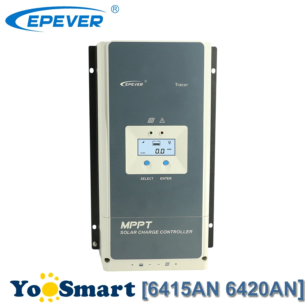 

EPever 60A 12/24/36/48V Auto MPPT Lead-acid Battery Charge Controller Backlight LCD Negative Grounding Tracer6415AN 6420AN