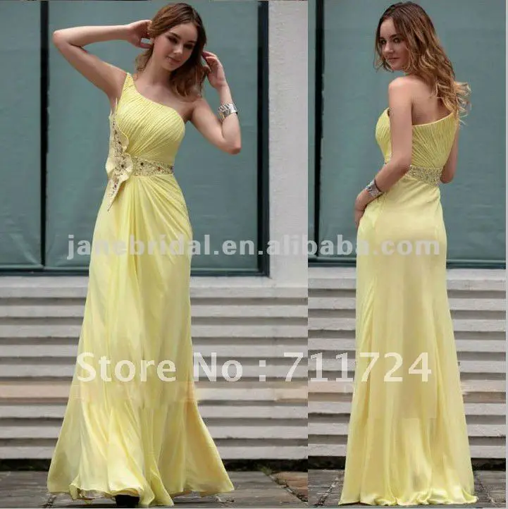 Yellow Maid Of Honor Dresses 4