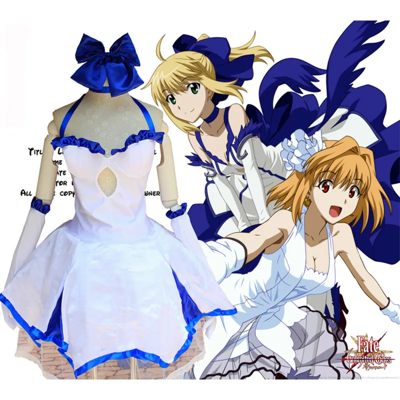 

Fate Grand Order Saber Lily Costumes Cosplay Lolita Maid Dress for Girls Woman Waitress Maid Party Stage Costumes