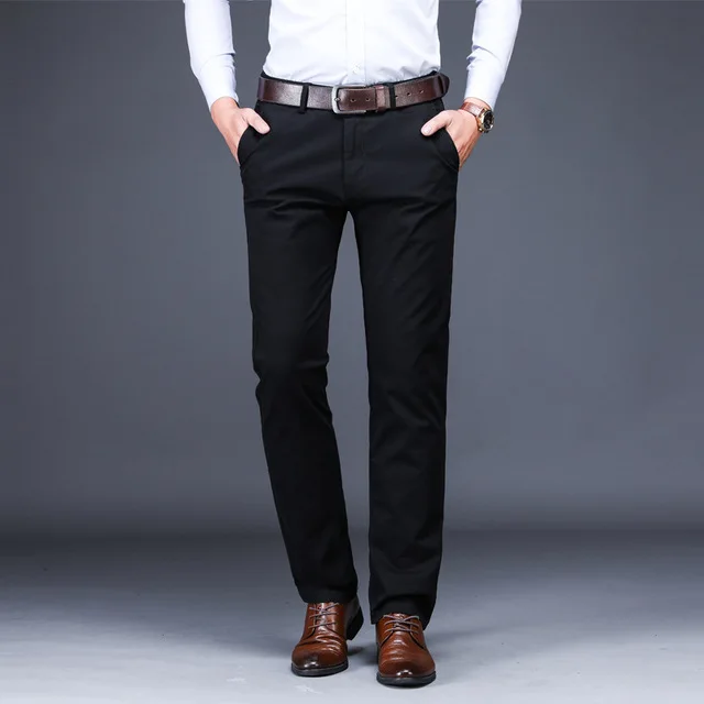 ICPANS Men Suit Pants Length Clasic Men Dress Pants Slim Fit Trousers