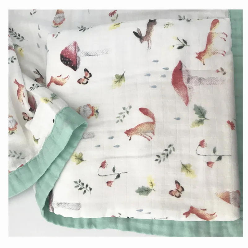 Бамбуковое волокно хлопок детское муслиновое пеленание для младенцев детское постельное белье простыня для детей банное полотенце 2 слоя