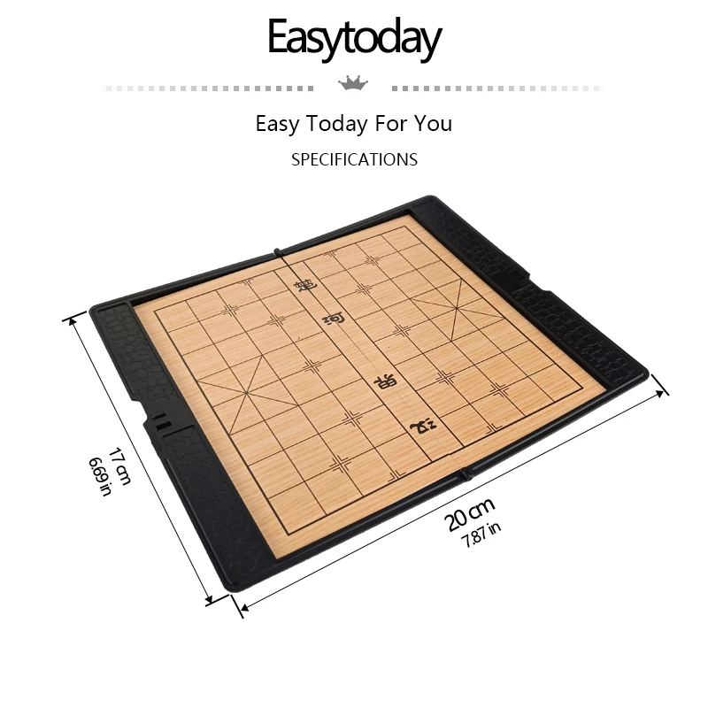Easytoday набор китайских шахматных игр портативные магнитные складные мини