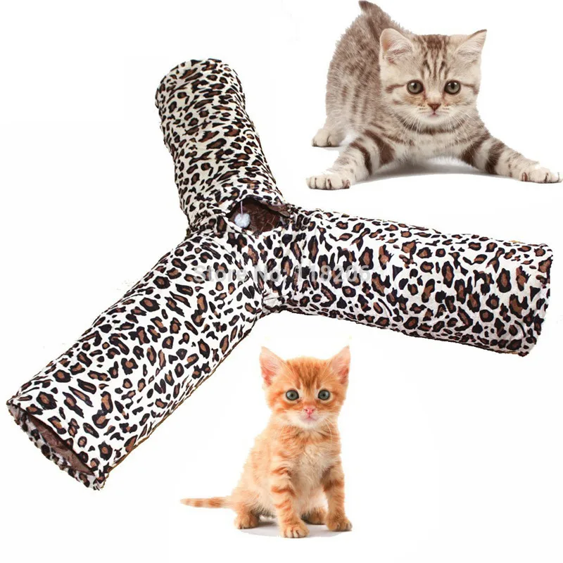 Crinkle Leopard Pet Cat Tunnel Collapsible Play Tubes Toys Kitten Rabbit Tunnels Crinkle Leopard Pet Cat Tunnel Collapsible Play Tubes Toys Kitten Rabbit Tunnels