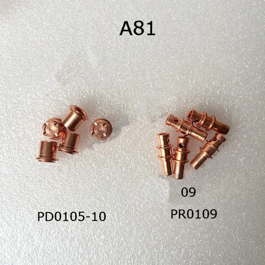 A81-Electrode-PR0109-Nozzle-PD0105-10-1-0mm-5pcs-Each-After-Market-Plasma-Torch-Consumables