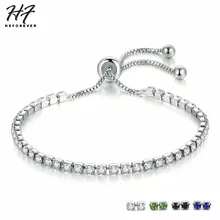 Модный регулируемый браслет и браслет для женщин с кубическим цирконием, 4 цвета, очаровательные свадебные и рождественские ювелирные изделия H095