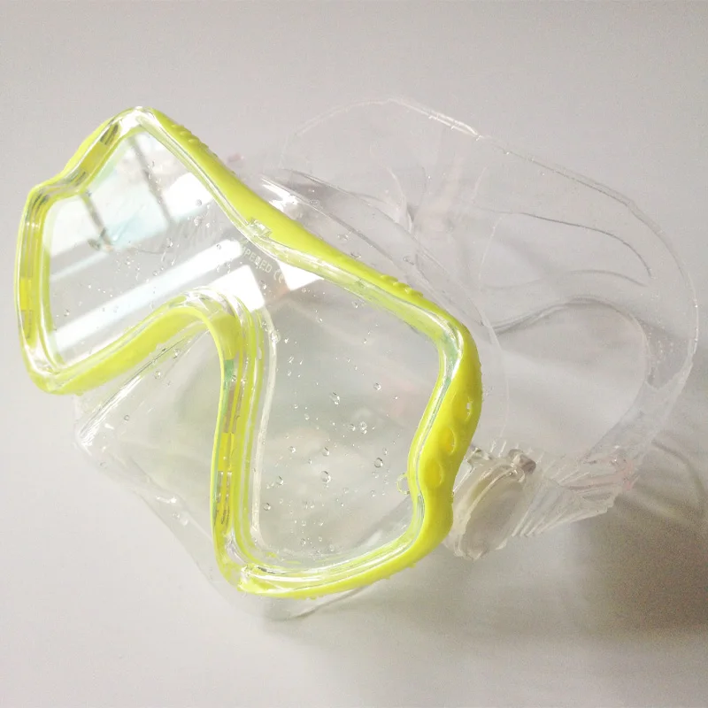 Оборудование для бассейна, маска для плавания для взрослых, маска для подводного плавания, высокое качество, соблазнительная стеклянная красочная маска для дайвинга - Цвет: Yellow
