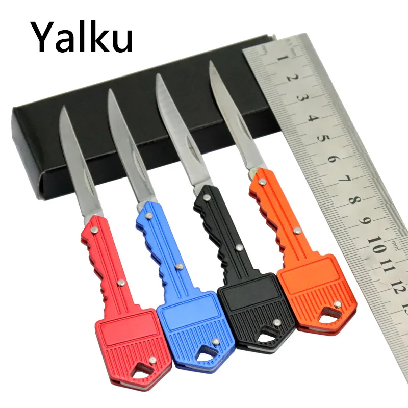 

Yalku Multipurpose Knife Mini Keychain Multifunctional Multi tool Key Pocket Camp Outdoor Mini Pocket Folding Knife Parcel Open