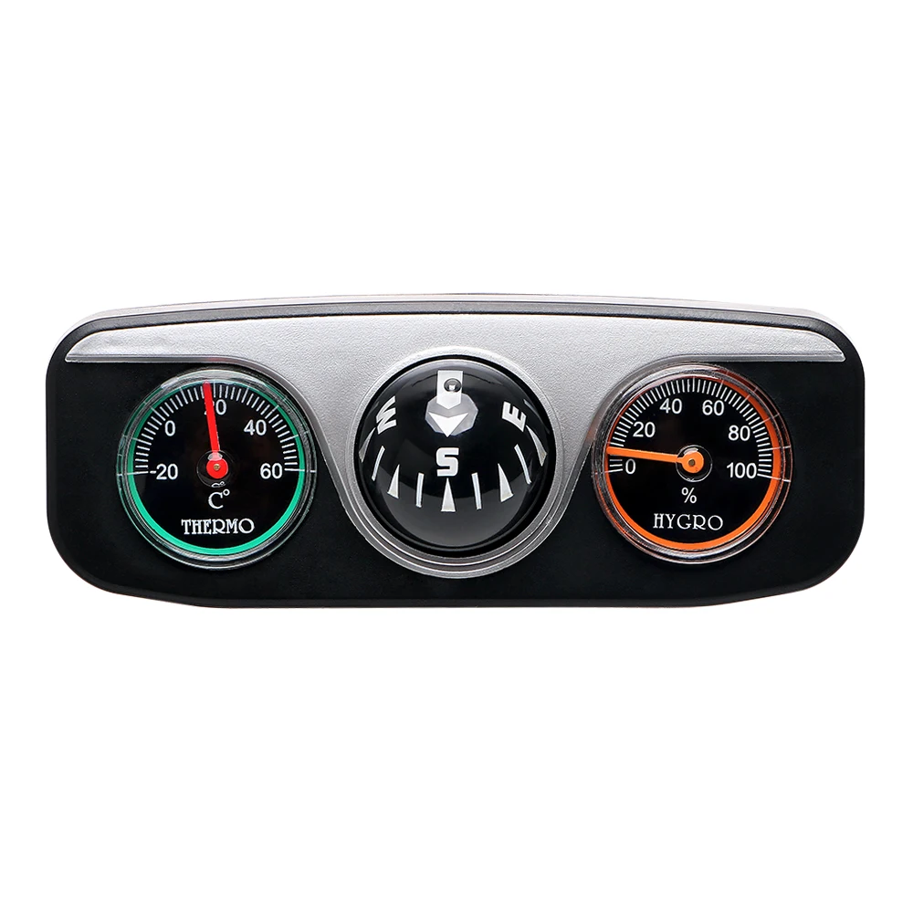 YOSOLO 3 in 1 Guide Ball Car Compass Thermometer Hygrometer Car Styling For Auto Boat Vehicles Car Ornament Interior Accessories