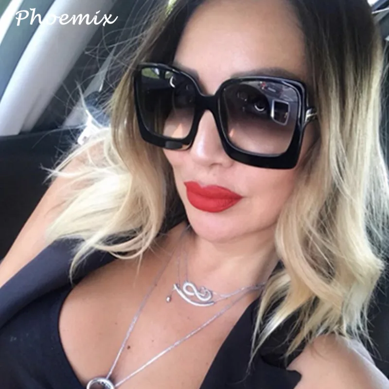 

Phoemix Unisex Square Sunglasses Modis Oversized Frame Oculos De Sol Feminino 2019 Luxury Women Brand Designer Sun Glasses UV400